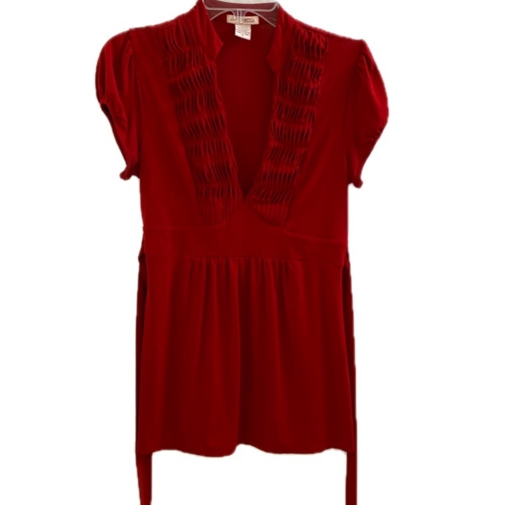 Sexy Red Blouse Top Size: Medium